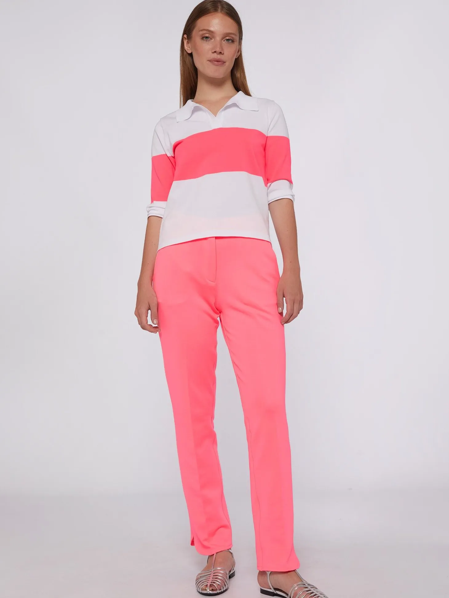 Vilagallo Pantalon Punto Rosa Fluor Cheap