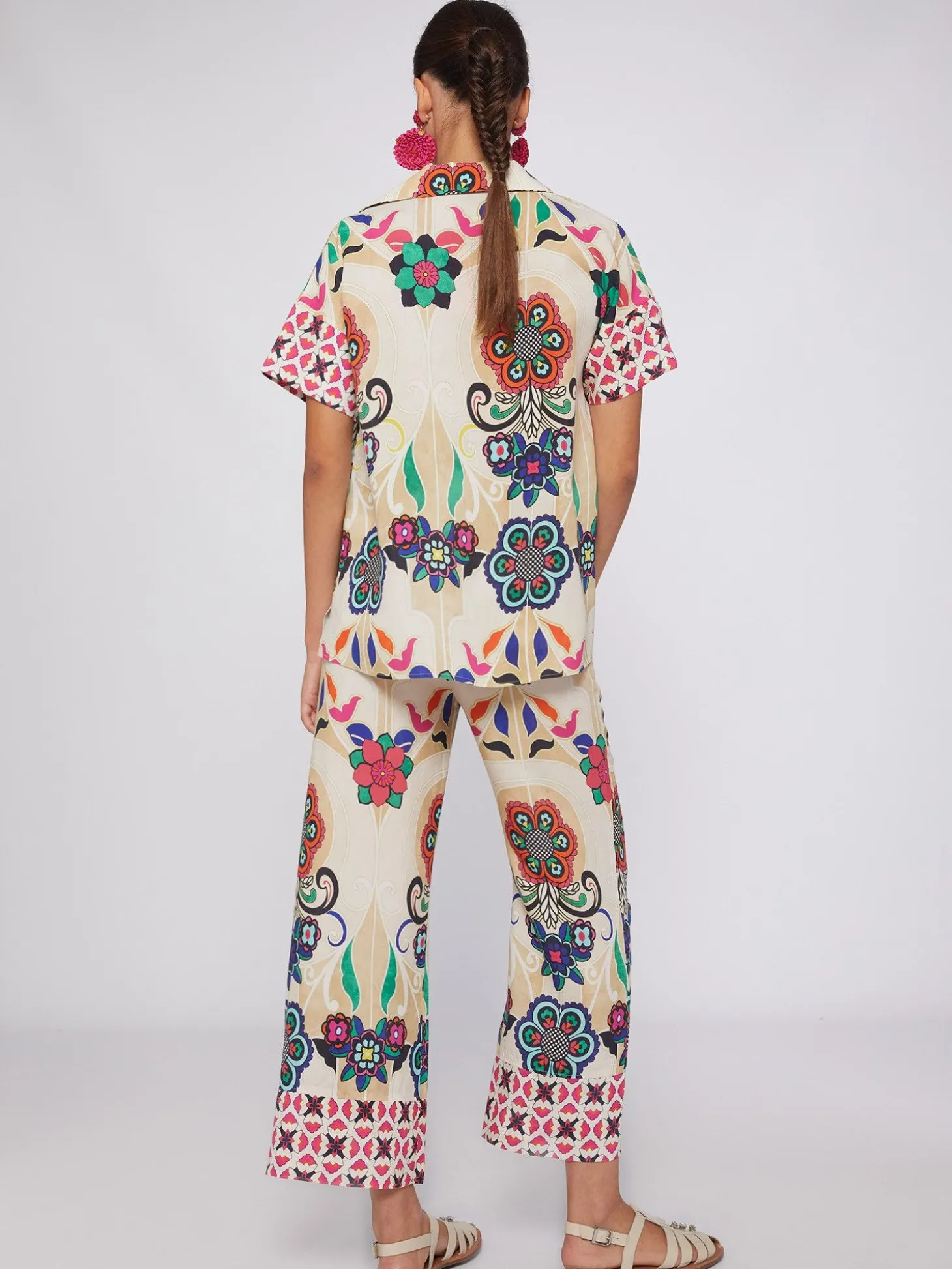 Vilagallo Pantalon Sandra Floral Noveau Cheap