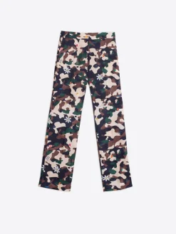 Vilagallo Pantalon Tiffany Camouflage Embroidery Print Store