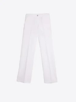Vilagallo Pantalon Tiffany White Linen Best Sale