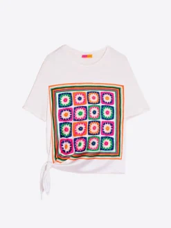 Vilagallo T-Shirt Victoria Granny Square Flash Sale