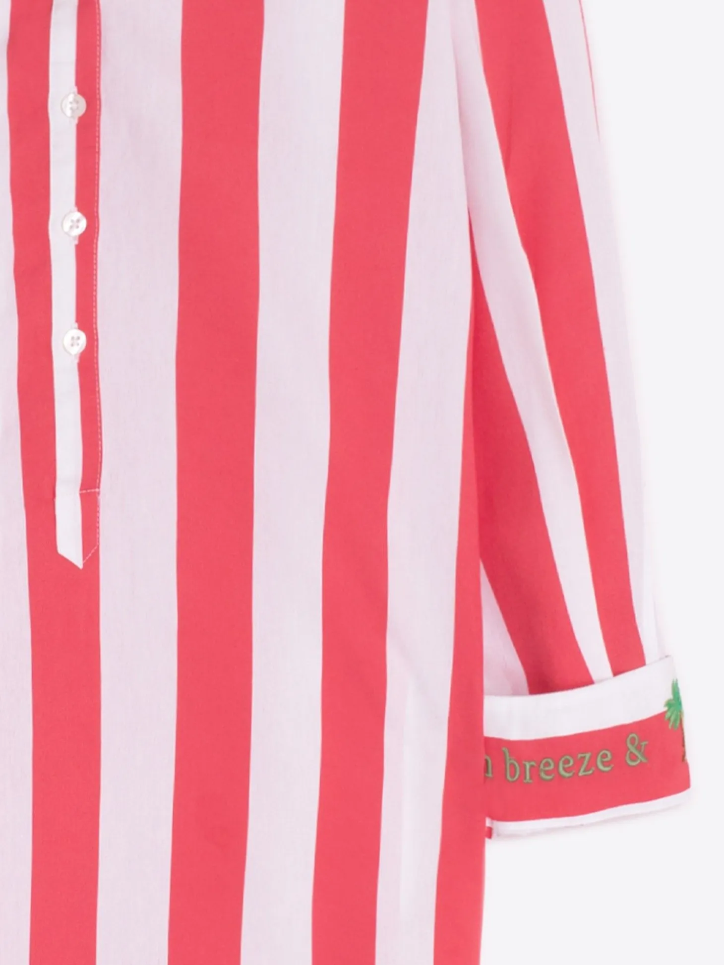 Vilagallo Vestido Bordado Rayas Coral Cheap