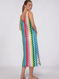 Vilagallo Vestido Calado Escote Espalda Multicolor Outlet