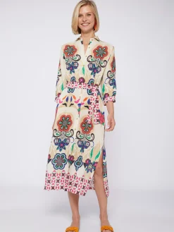 Vilagallo Vestido Camisero Floral Noveau Print Shop