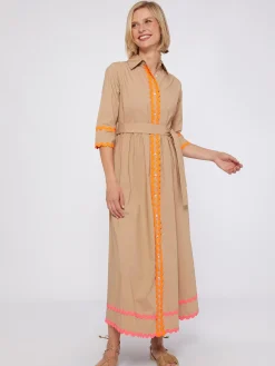 Vilagallo Vestido Camisero Popelin Beige Best