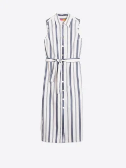 Vilagallo Vestido Camisero Sin Mangas Rayas Cheap