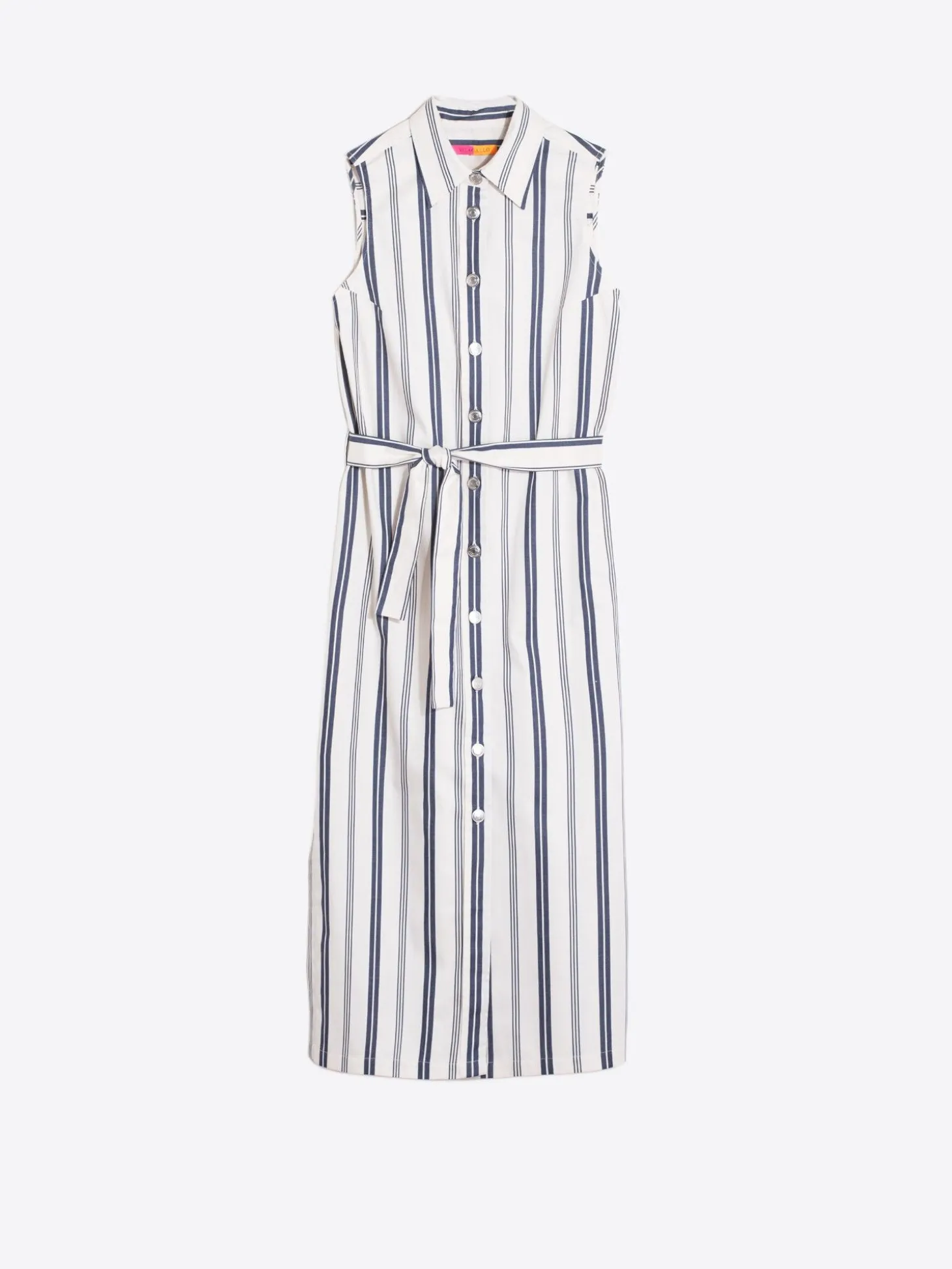 Vilagallo Vestido Camisero Sin Mangas Rayas Cheap