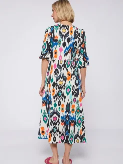 Vilagallo Vestido Carolina Ikat Knit Print Discount