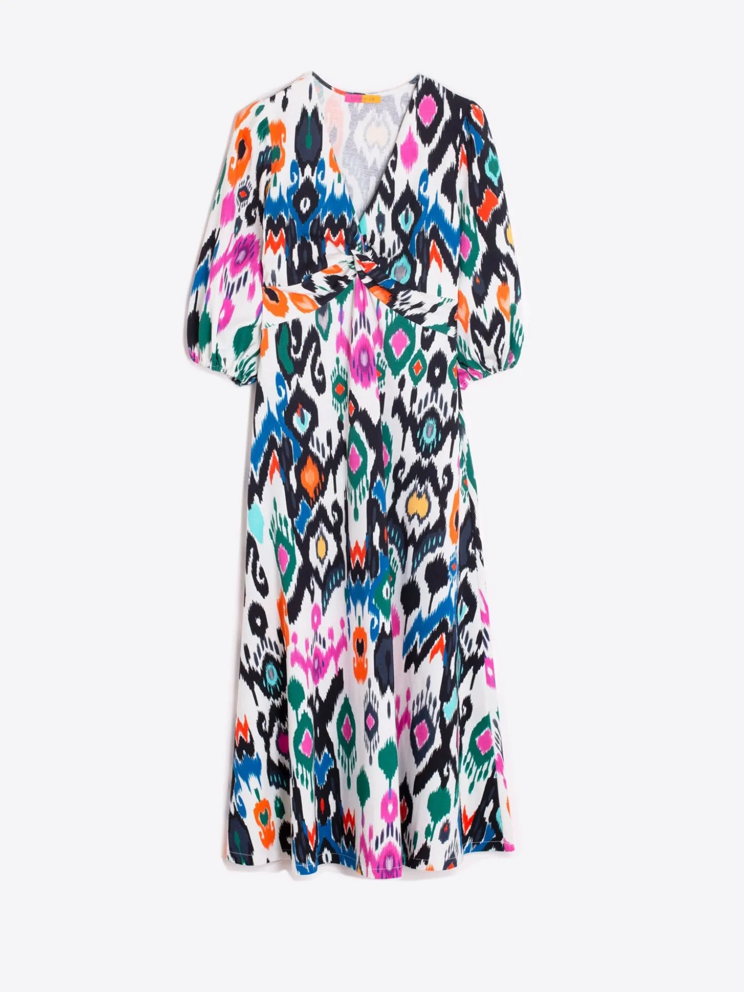 Vilagallo Vestido Carolina Ikat Knit Print Discount