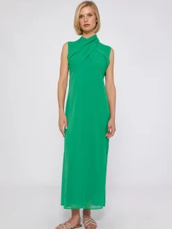 Vilagallo Vestido Chiffon Verde Lazada Flash Sale