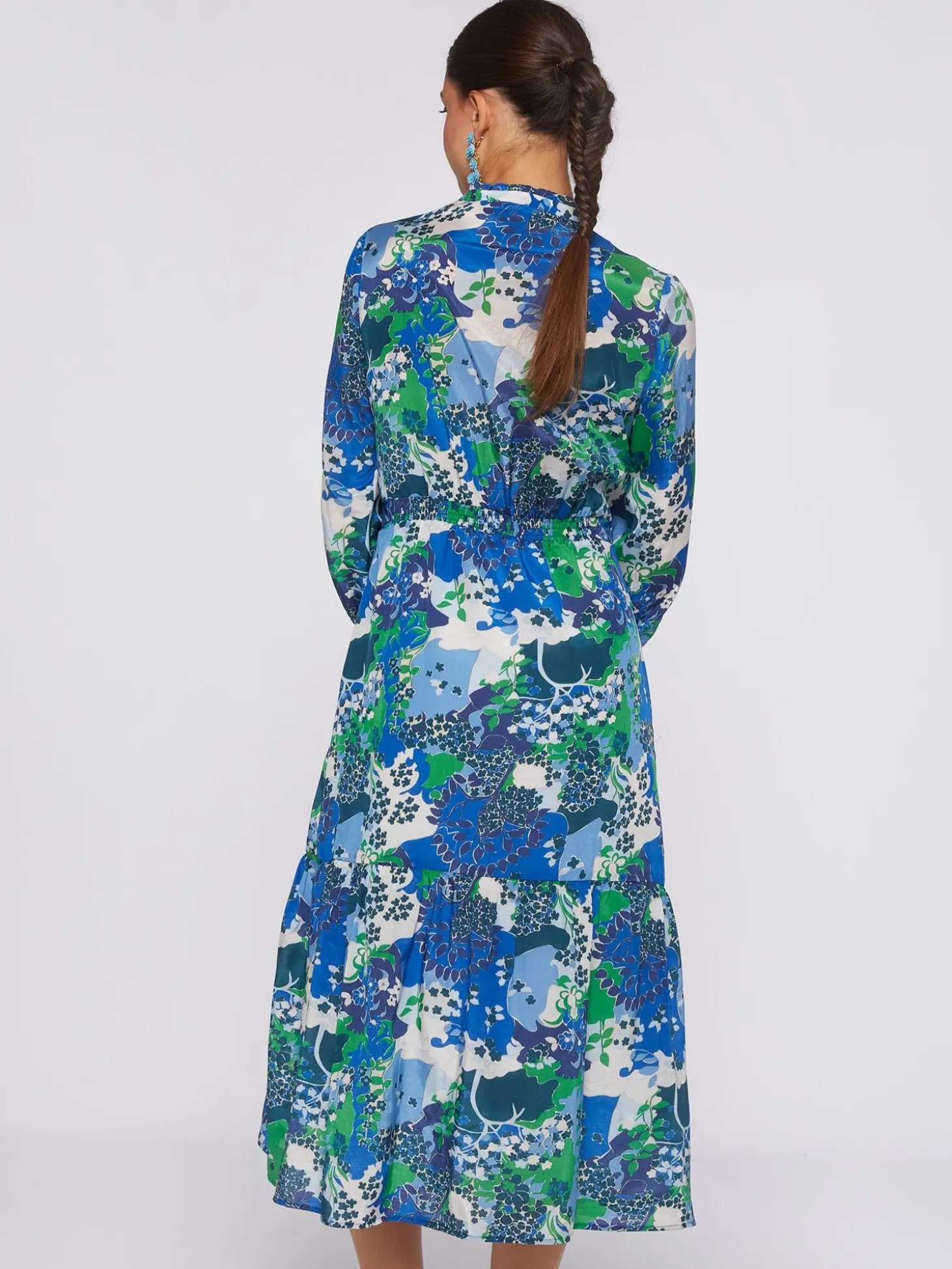Vilagallo Vestido Estampado Blue Blossom Best Sale