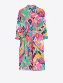 Vilagallo Vestido Estampado Voile Ikat Best Sale