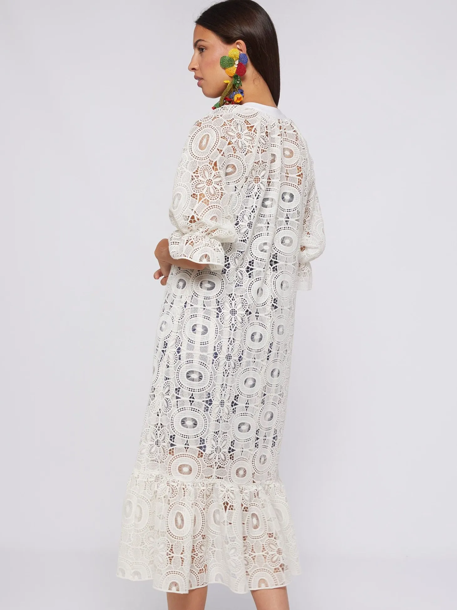 Vilagallo Vestido Guipour Interior Rayas New