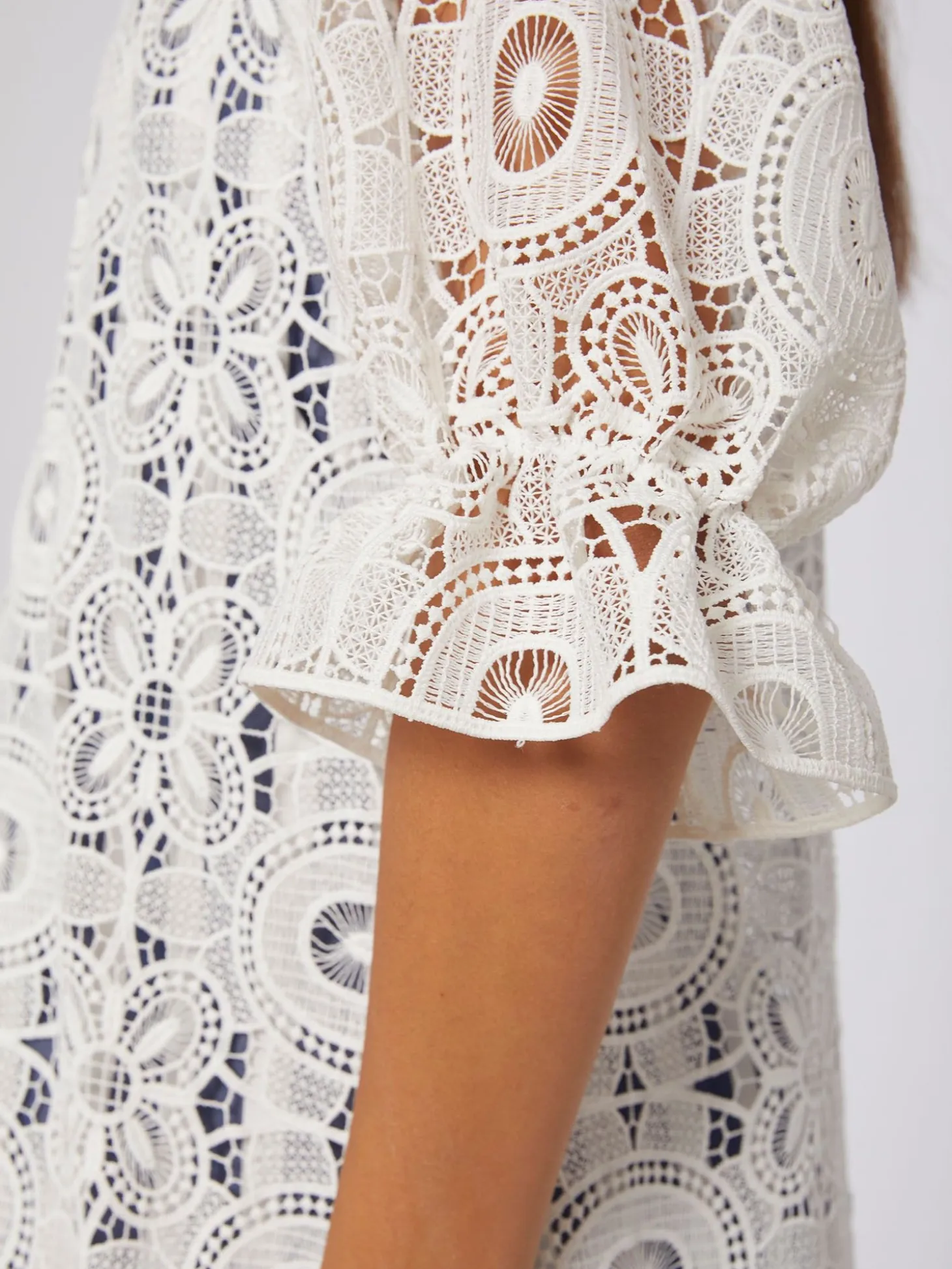 Vilagallo Vestido Guipour Interior Rayas New