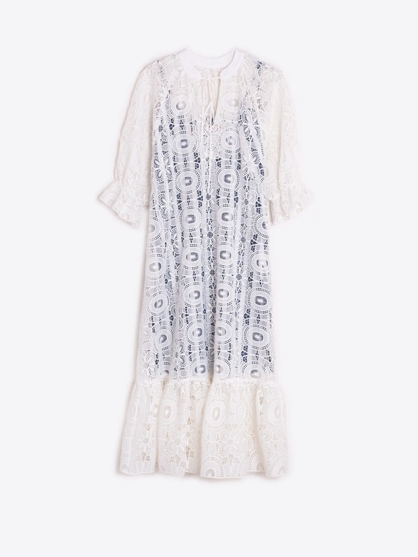 Vilagallo Vestido Guipour Interior Rayas New