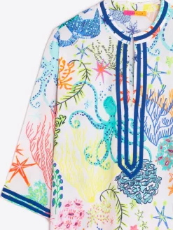 Vilagallo Vestido Kaftan Estampado Sirena Cheap