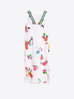 Vilagallo Vestido Largo Flores 100% Lino Store
