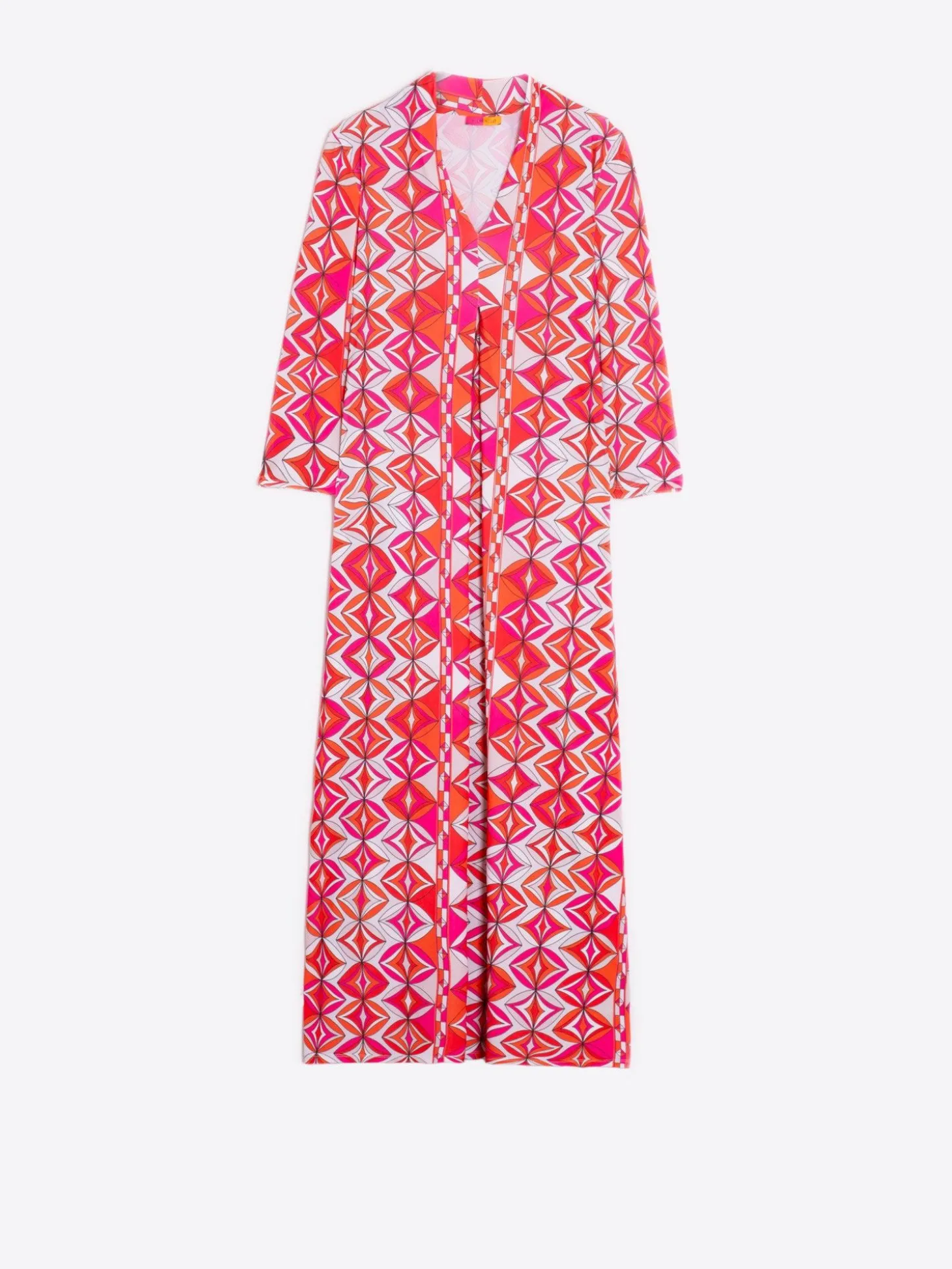 Vilagallo Vestido Noam Pink Geometric Knit Print Cheap