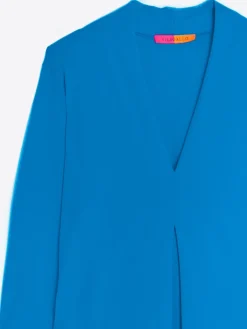 Vilagallo Vestido Punto Azul Santinado Hot