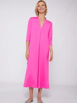 Vilagallo Vestido Punto Elastico Rosa Fluor Shop