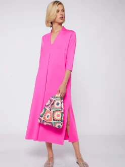 Vilagallo Vestido Punto Elastico Rosa Fluor Shop