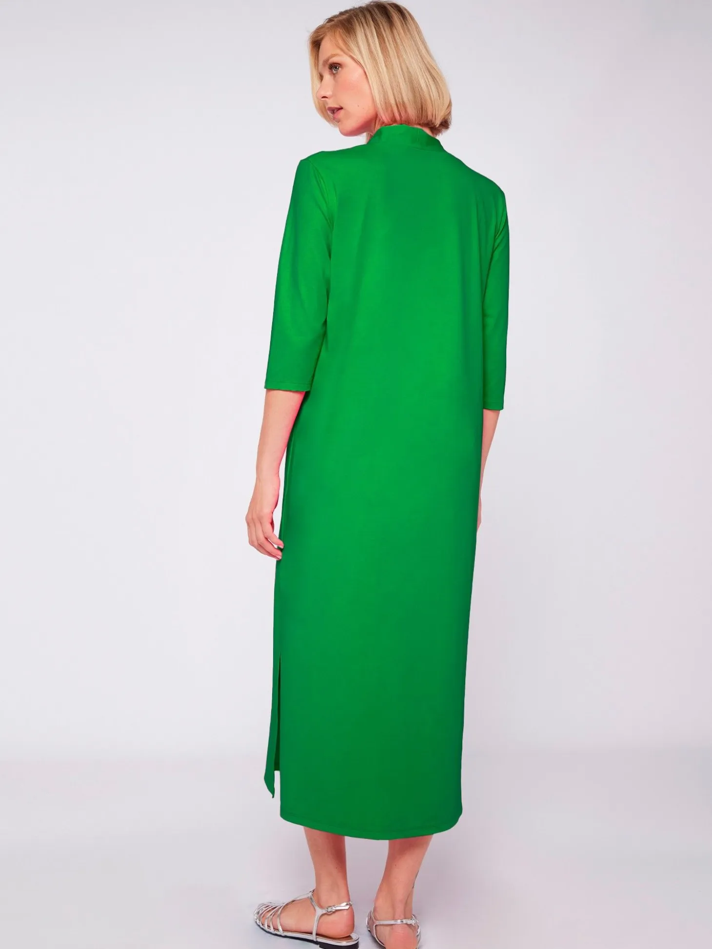 Vilagallo Vestido Punto Elastico Verde Clearance
