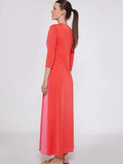 Vilagallo Vestido Punto Largo Satinado Bicolor New