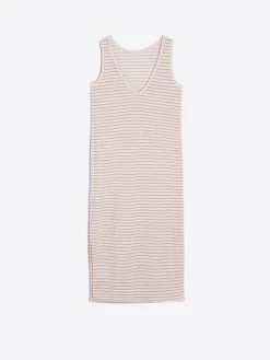 Vilagallo Vestido Punto Rayas Oro Cheap