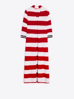 Vilagallo Vestido Punto Rayas Rojas Pasaman Manga New