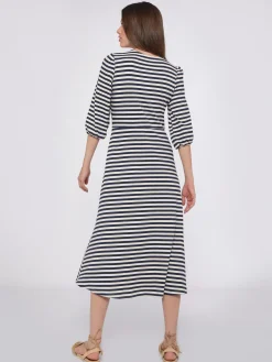 Vilagallo Vestido Rayas Navy Canale New