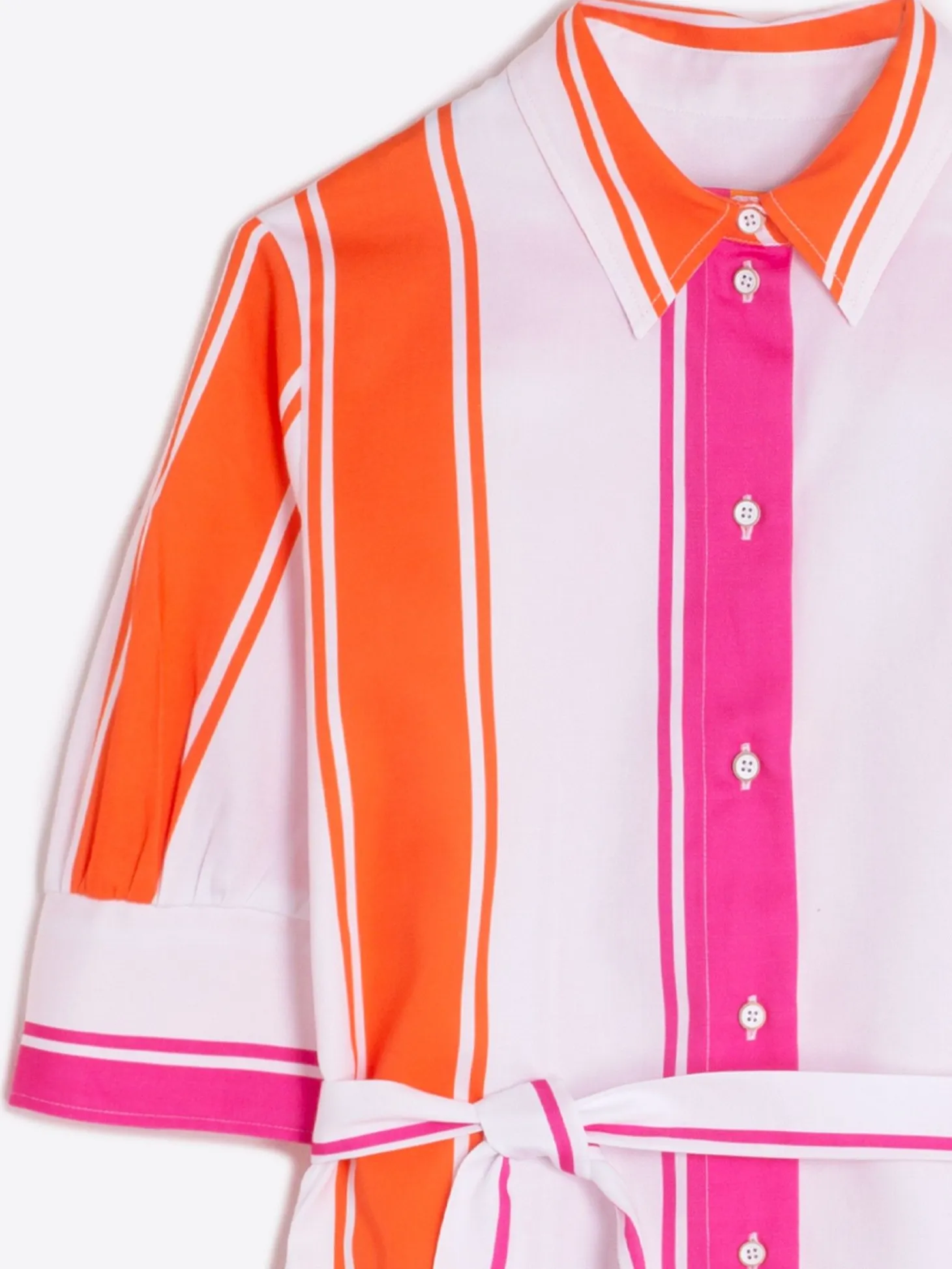 Vilagallo Vestido Rayas Rosa Naranja Best Sale