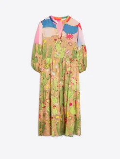 Vilagallo Vestido Tammy Desert Print Cheap