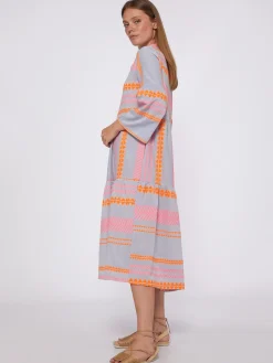 Vilagallo Vestido Volante Jacquard Milos Fluor Best