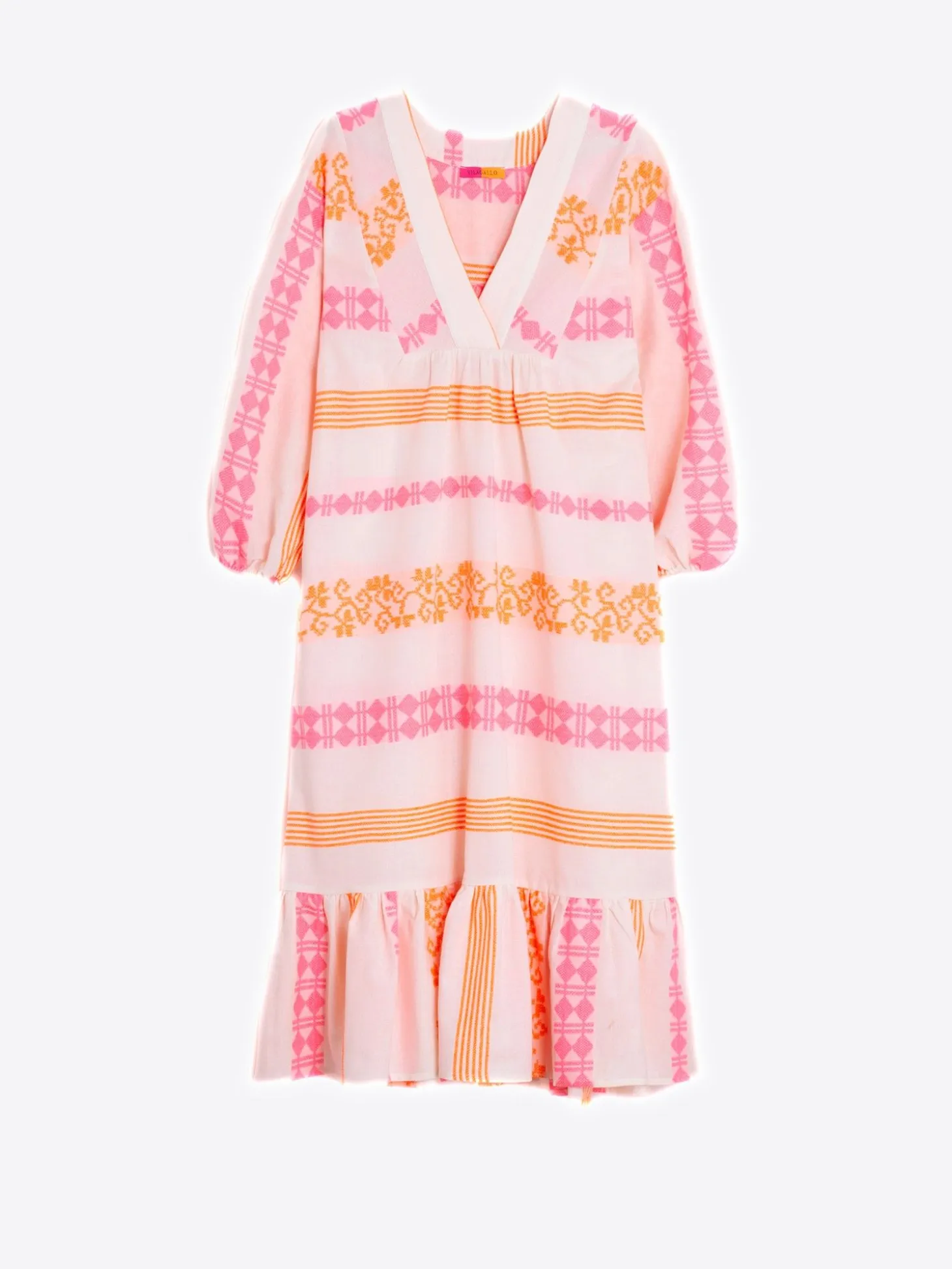 Vilagallo Vestido Volante Jacquard Fluor Discount